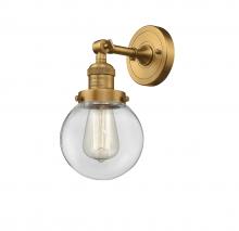 Innovations Lighting 203-BB-G202-6 - Beacon - 1 Light - 6 inch - Brushed Brass - Adjustable Sconce