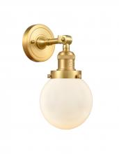 Innovations Lighting 203-SG-G201-6 - Beacon - 1 Light - 6 inch - Satin Gold - Adjustable Sconce