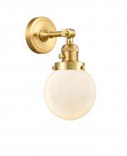 Innovations Lighting 203SW-SG-G201-6 - Beacon - 1 Light - 6 inch - Satin Gold - Adjustable Sconce