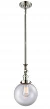 Innovations Lighting 206-PN-G202-8 - Beacon - 1 Light - 8 inch - Polished Nickel - Stem Hung - Adjustable Mini Pendant