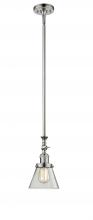 Innovations Lighting 206-PN-G62-LED - Cone - 1 Light - 6 inch - Polished Nickel - Stem Hung - Adjustable Mini Pendant