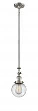 Innovations Lighting 206-SN-G204-6 - Beacon - 1 Light - 6 inch - Brushed Satin Nickel - Stem Hung - Adjustable Mini Pendant