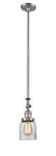 Innovations Lighting 206-SN-G52 - Bell - 1 Light - 5 inch - Brushed Satin Nickel - Stem Hung - Adjustable Mini Pendant