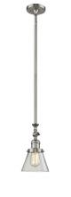 Innovations Lighting 206-SN-G62-LED - Cone - 1 Light - 6 inch - Brushed Satin Nickel - Stem Hung - Adjustable Mini Pendant