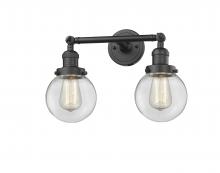 Innovations Lighting 208-OB-G202-6 - Beacon - 2 Light - 17 inch - Oil Rubbed Bronze - Adjustable Bath Vanity Light