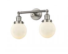Innovations Lighting 208-SN-G201-6 - Beacon - 2 Light - 17 inch - Brushed Satin Nickel - Adjustable Bath Vanity Light