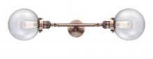 Innovations Lighting 208L-AC-G204-8 - Beacon - 2 Light - 8 inch - Antique Copper - Adjustable Bath Vanity Light