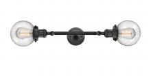 Innovations Lighting 208L-BK-G204-6 - Beacon - 2 Light - 6 inch - Matte Black - Adjustable Bath Vanity Light
