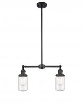 Innovations Lighting 209-BK-G314 - Dover - 2 Light - 21 inch - Matte Black - Stem Hung - Adjustable Island Light
