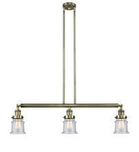 Innovations Lighting 213-AB-G184S - Canton - 3 Light - 39 inch - Antique Brass - Stem Hung - Adjustable Island Light