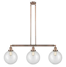 Innovations Lighting 213-AC-G202-10 - Beacon - 3 Light - 42 inch - Antique Copper - Stem Hung - Adjustable Island Light