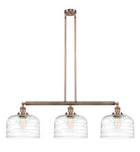 Innovations Lighting 213-AC-G713-L - Bell - 3 Light - 42 inch - Antique Copper - Stem Hung - Adjustable Island Light