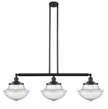 Innovations Lighting 213-BK-G544 - Oxford - 3 Light - 42 inch - Matte Black - Stem Hung - Adjustable Island Light