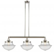 Innovations Lighting 213-PN-G542 - Oxford - 3 Light - 42 inch - Polished Nickel - Stem Hung - Adjustable Island Light