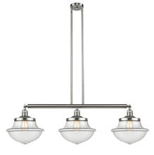 Innovations Lighting 213-SN-G542 - Oxford - 3 Light - 42 inch - Brushed Satin Nickel - Stem Hung - Adjustable Island Light