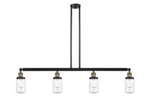 Innovations Lighting 214-BAB-G312 - Dover - 4 Light - 49 inch - Black Antique Brass - Stem Hung - Adjustable Island Light
