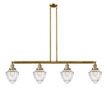 Innovations Lighting 214-BB-G664-7 - Bullet - 4 Light - 50 inch - Brushed Brass - Stem Hung - Adjustable Island Light