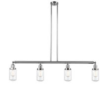 Innovations Lighting 214-PC-G312 - Dover - 4 Light - 49 inch - Polished Chrome - Stem Hung - Adjustable Island Light