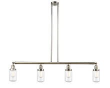 Innovations Lighting 214-PN-G312 - Dover - 4 Light - 49 inch - Polished Nickel - Stem Hung - Adjustable Island Light
