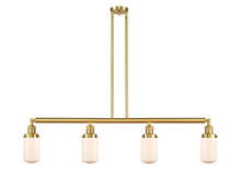 Innovations Lighting 214-SG-G311 - Dover - 4 Light - 49 inch - Satin Gold - Stem Hung - Adjustable Island Light