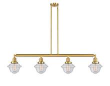 Innovations Lighting 214-SG-G534 - Oxford - 4 Light - 52 inch - Satin Gold - Stem Hung - Adjustable Island Light