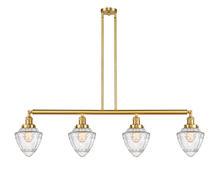 Innovations Lighting 214-SG-G664-7 - Bullet - 4 Light - 50 inch - Satin Gold - Stem Hung - Adjustable Island Light
