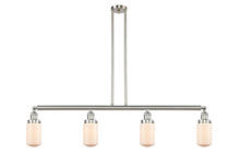 Innovations Lighting 214-SN-G311 - Dover - 4 Light - 49 inch - Brushed Satin Nickel - Stem Hung - Adjustable Island Light