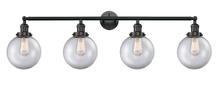 Innovations Lighting 215-BK-G202-8 - Beacon - 4 Light - 44 inch - Matte Black - Adjustable Bath Vanity Light