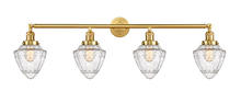 Innovations Lighting 215-SG-G664-7 - Bullet - 4 Light - 46 inch - Satin Gold - Adjustable Bath Vanity Light