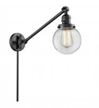 Innovations Lighting 237-BK-G202-6-LED - Beacon - 1 Light - 6 inch - Matte Black -Adjustable Swing Arm