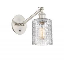 Innovations Lighting 317-1W-SN-G112C-5CL - Cobbleskill - 1 Light - 5 inch - Brushed Satin Nickel - Adjustable Sconce