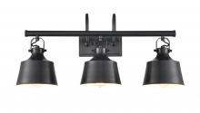 Innovations Lighting 370-3W-BK-M-LED - Provin - 3 Light - 28 inch - Matte Black - Bath Vanity Light