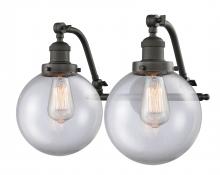 Innovations Lighting 515-2W-OB-G202-8 - Beacon - 2 Light - 18 inch - Oil Rubbed Bronze - Adjustable Bath Vanity Light