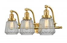 Innovations Lighting 515-3W-SG-G142-LED - Chatham - 3 Light - 28 inch - Satin Gold - Adjustable Bath Vanity Light