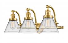 Innovations Lighting 515-3W-SG-G42-LED - Cone - 3 Light - 28 inch - Satin Gold - Adjustable Bath Vanity Light
