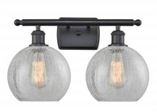 Innovations Lighting 516-2W-BK-G125-LED - Athens - 2 Light - 18 inch - Matte Black - Bath Vanity Light