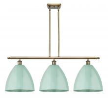 Innovations Lighting 516-3I-AB-MBD-12-SF - Plymouth - 3 Light - 39 inch - Antique Brass - Cord hung - Island Light
