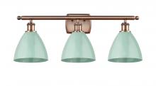 Innovations Lighting 516-3W-AC-MBD-75-SF - Plymouth - 3 Light - 28 inch - Antique Copper - Bath Vanity Light