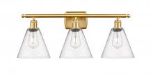 Innovations Lighting 516-3W-SG-GBC-84-LED - Berkshire - 3 Light - 28 inch - Satin Gold - Bath Vanity Light