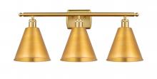 Innovations Lighting 516-3W-SG-MBC-8-SG-LED - Berkshire - 3 Light - 28 inch - Satin Gold - Bath Vanity Light