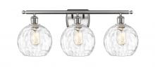 Innovations Lighting 516-3W-SN-G1215-8-LED - Athens Water Glass - 3 Light - 28 inch - Brushed Satin Nickel - Bath Vanity Light