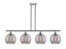 Innovations Lighting 516-4I-SN-G1213-10SM - Athens Deco Swirl - 4 Light - 48 inch - Brushed Satin Nickel - Cord hung - Island Light
