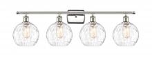 Innovations Lighting 516-4W-PN-G1215-8 - Athens Water Glass - 4 Light - 38 inch - Polished Nickel - Bath Vanity Light