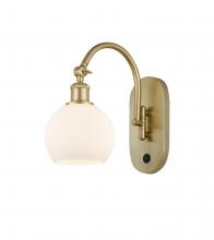Innovations Lighting 518-1W-SG-G121-6 - Athens - 1 Light - 6 inch - Satin Gold - Adjustable Swing Arm