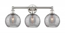 Innovations Lighting 616-3W-PN-G1213-8SM - Athens Deco Swirl - 3 Light - 26 inch - Polished Nickel - Bath Vanity Light