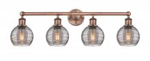 Innovations Lighting 616-4W-AC-G1213-6SM - Athens Deco Swirl - 4 Light - 33 inch - Antique Copper - Bath Vanity Light