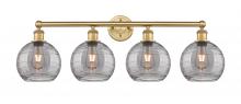 Innovations Lighting 616-4W-BB-G1213-8SM - Athens Deco Swirl - 4 Light - 35 inch - Brushed Brass - Bath Vanity Light