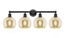 Innovations Lighting 616-4W-BK-G128-8 - Athens - 4 Light - 35 inch - Matte Black - Bath Vanity Light