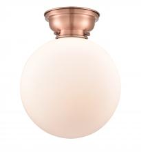 Innovations Lighting 623-1F-AC-G201-12 - Beacon - 1 Light - 12 inch - Antique Copper - Flush Mount