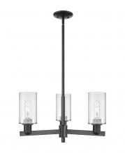 Innovations Lighting 716-3CR-BK-G802 - Clymer - 3 Light - 26 inch - Matte Black - Stem hung - Flush Mount